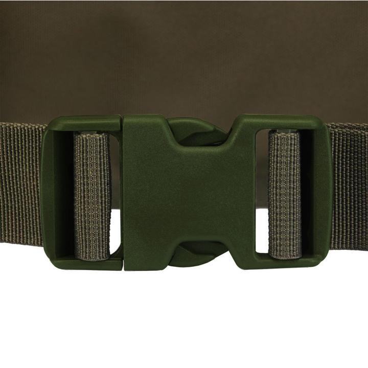 Green colored, 6 pocket waist bag. Spacious and comfortable to wear.